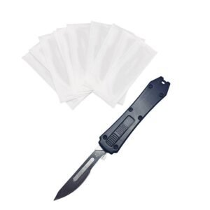 Skalpell Universalmesser mit 10 Klingen Messer Schwarz Kartonschneider,Cuttermesser